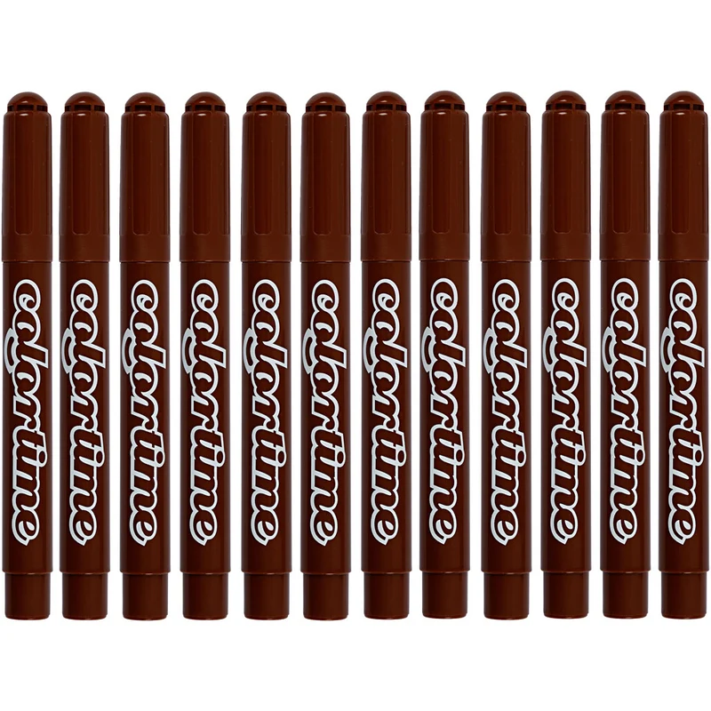Colortime Marker, Strichstärke 5 mm, Braun, 12Stk/ 1 Pck [HOB-37342]