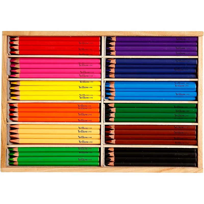 Buntstifte, Mine 5 mm, JUMBO, Sortierte Farben, 144 Stk/ 1 Pck [HOB-38083]