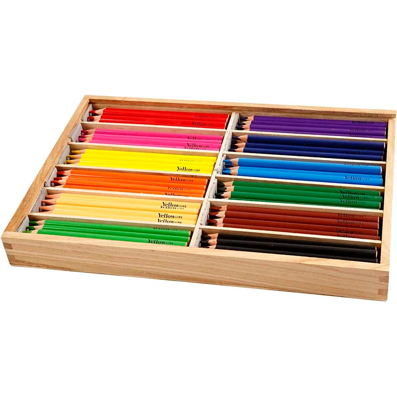 Buntstifte, Mine 5 mm, JUMBO, Sortierte Farben, 144 Stk/ 1 Pck [HOB-38083]
