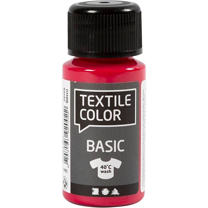 Textilfarbe, Primärrot, 50 ml/ 1 Fl. [HOB-34208]