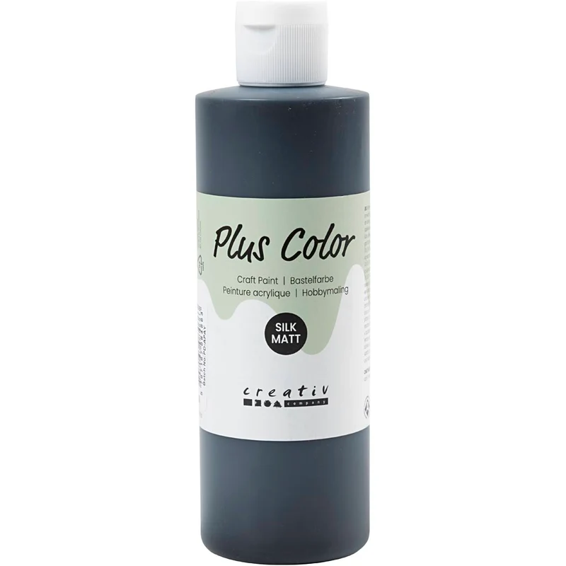 Plus Color Bastelfarbe, Schwarz, 250 ml/ 1 Fl. [HOB-39442]