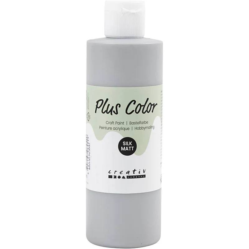 Plus Color Bastelfarbe, Regengrau, 250 ml/ 1 Fl. [HOB-39440]