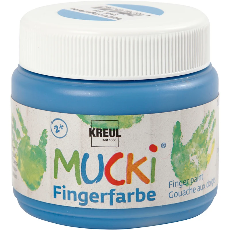 Mucki Fingerfarbe, Blau, 150 ml/ 1 Dose [HOB-34761]