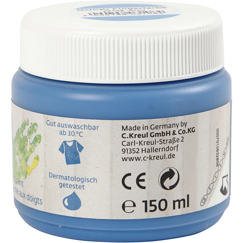 Mucki Fingerfarbe, Blau, 150 ml/ 1 Dose [HOB-34761]