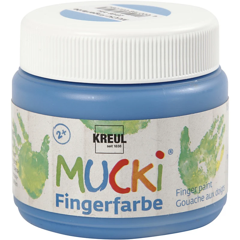 Mucki Fingerfarbe, Blau, 150 ml/ 1 Dose [HOB-34761]