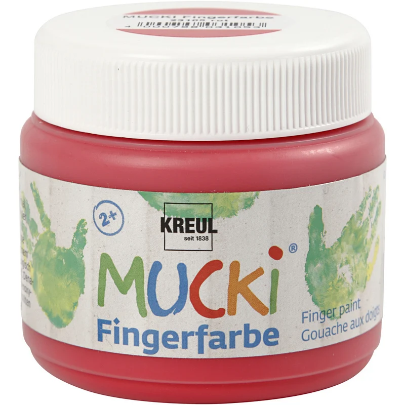 Mucki Fingerfarbe, Rot, 150 ml/ 1 Dose [HOB-34760]