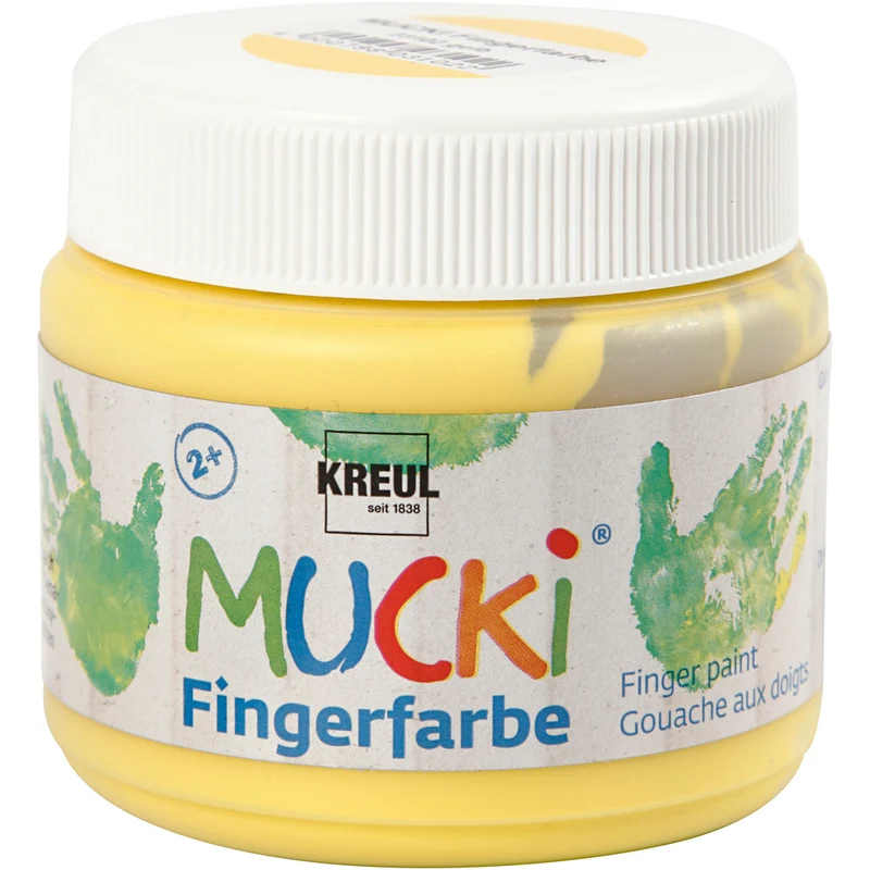 Mucki Fingerfarbe, Gelb, 150 ml/ 1 Dose [HOB-34759]