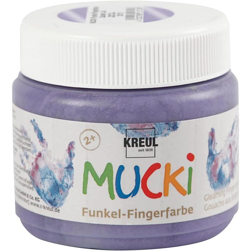 Mucki Fingerfarbe, Metallic-Lila, 150 ml/ 1 Dose [HOB-34754]