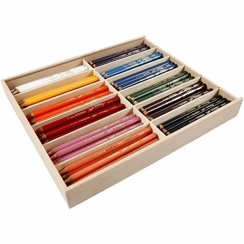 Super Ferby 1 Buntstifte, L 18 cm, Mine 6,25 mm, Sortierte Farben, 12x12 Stk/ 1 Pck [HOB-38380]