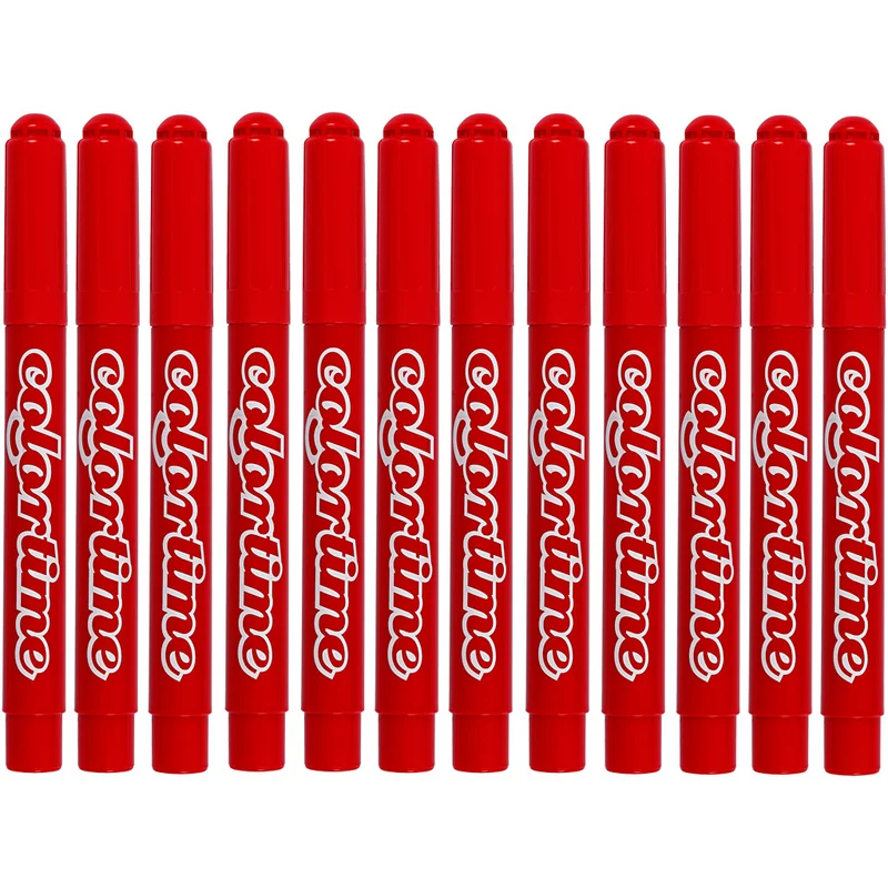 Colortime Marker, Strichstärke 5 mm, Rot, 12 Stk/ 1 Pck [HOB-37340]