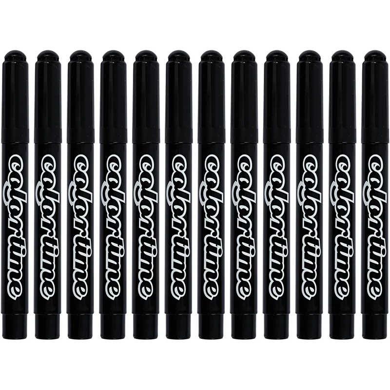 Colortime Marker, Strichstärke 5 mm, Schwarz, 12 Stk/ 1 Pck [HOB-37331]
