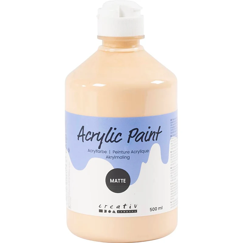Acrylfarbe Matt, Hellbeige, 500 ml/ 1 Fl. [HOB-32118]