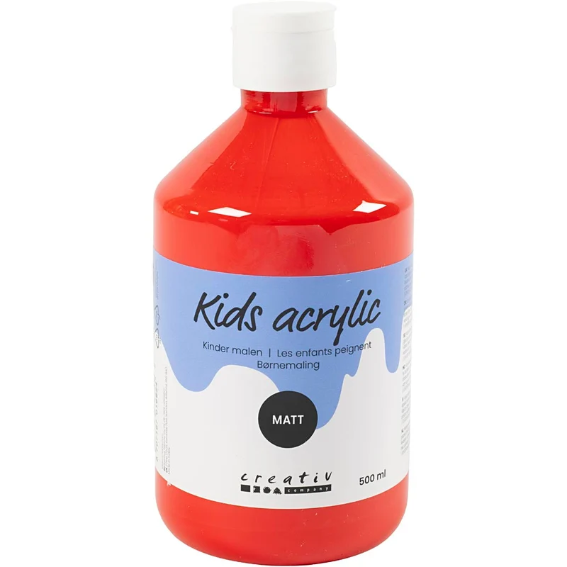 Acrylfarbe Matt, Rot, 500 ml/ 1 Fl. [HOB-32116]