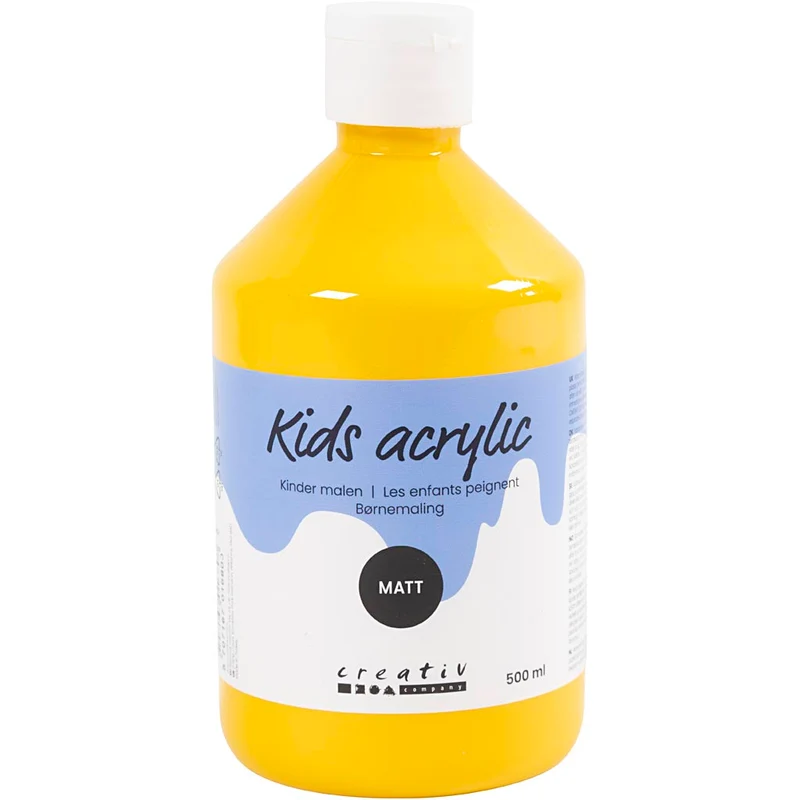 Acrylfarbe Matt, Gelb, 500 ml/ 1 Fl. [HOB-32112]
