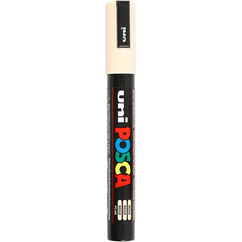 Posca Marker , Nr. PC-5M, Strichstärke 2,5 mm, Medium, Beige, 1 Stk [HOB-276088]
