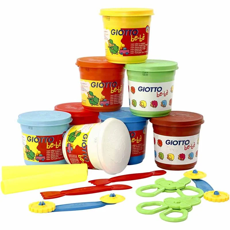 Knetmasse, Sortierte Farben, 8x220 g/ 1 Pck [HOB-37300]