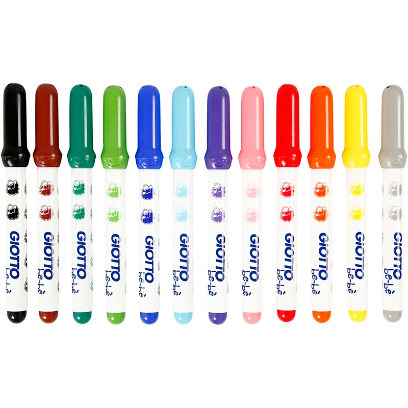 Filzstift, D 5 mm, Strichstärke 1-3 mm, Sortierte Farben, 12Stk/ 1 Pck [HOB-37291]