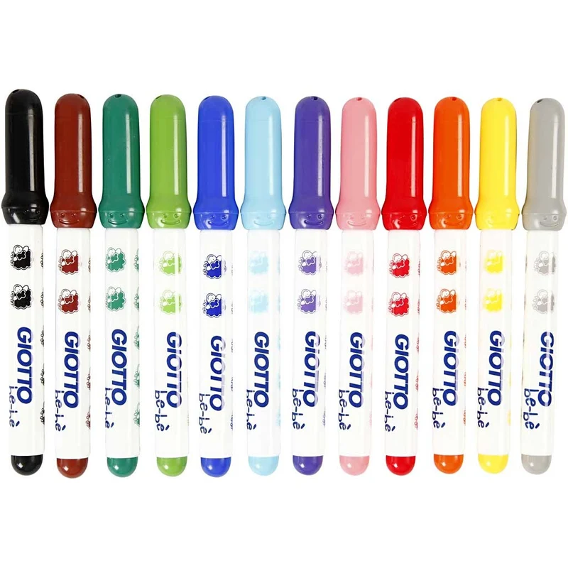 Filzstift, D 5 mm, Strichstärke 1-3 mm, Sortierte Farben, 12Stk/ 1 Pck [HOB-37291]