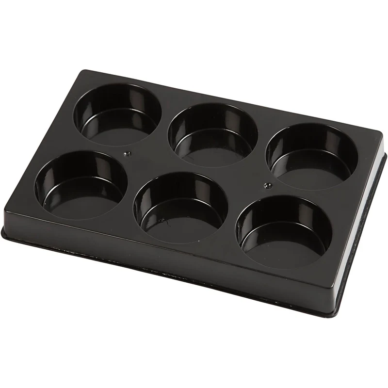 Palette für Wasserfarben, D 57 mm, Größe 15x21 cm, Schwarz, 1 Stk [HOB-34590]
