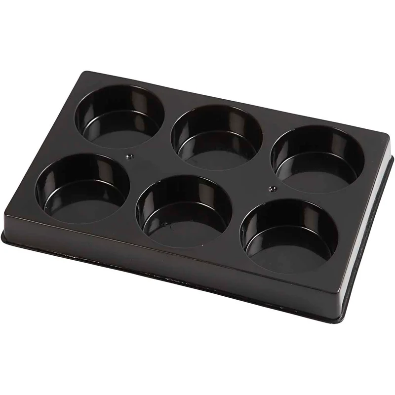 Palette für Wasserfarben, D 44 mm, Größe 11x16 cm, Schwarz, 1 Stk [HOB-34589]