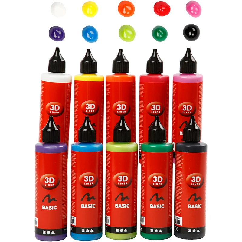 3D Liner, Sortierte Farben, 10x100 ml/ 1 Pck [HOB-30388]