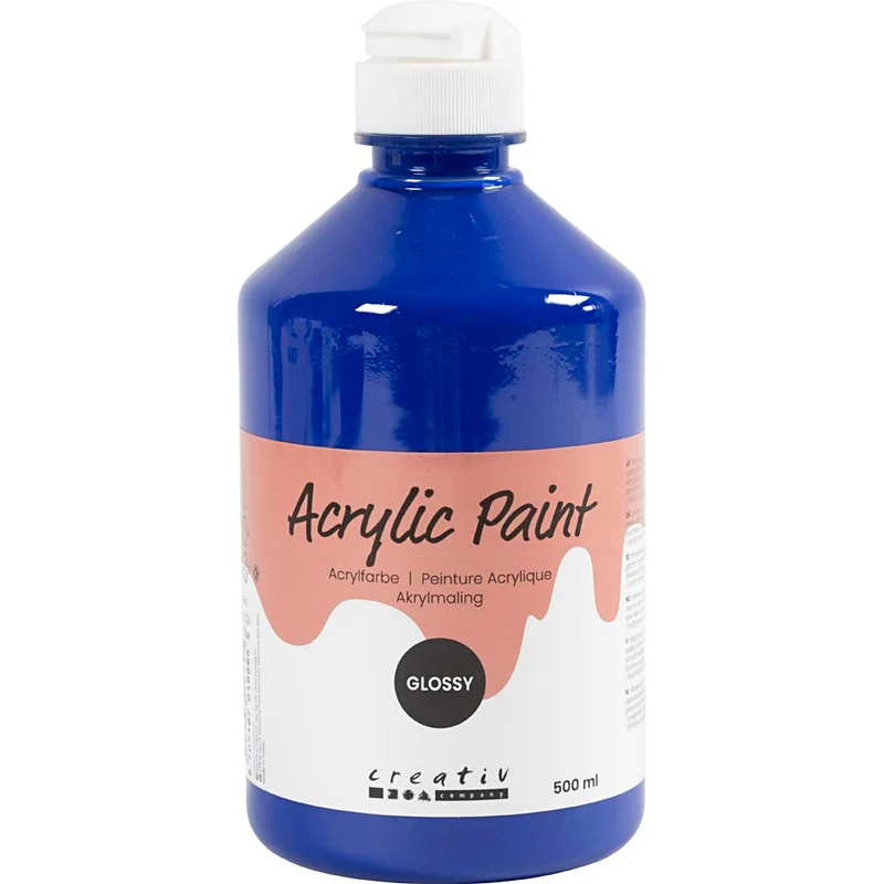 Acrylfarbe, glänzend, Blau, 500 ml/ 1 Fl. [HOB-32024]