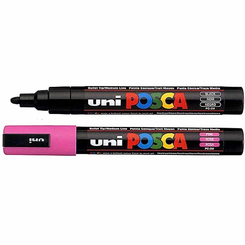 Posca Marker , Nr. PC-5M, Strichstärke 2,5 mm, Medium, Schwarz, 1 Stk [HOB-276046]