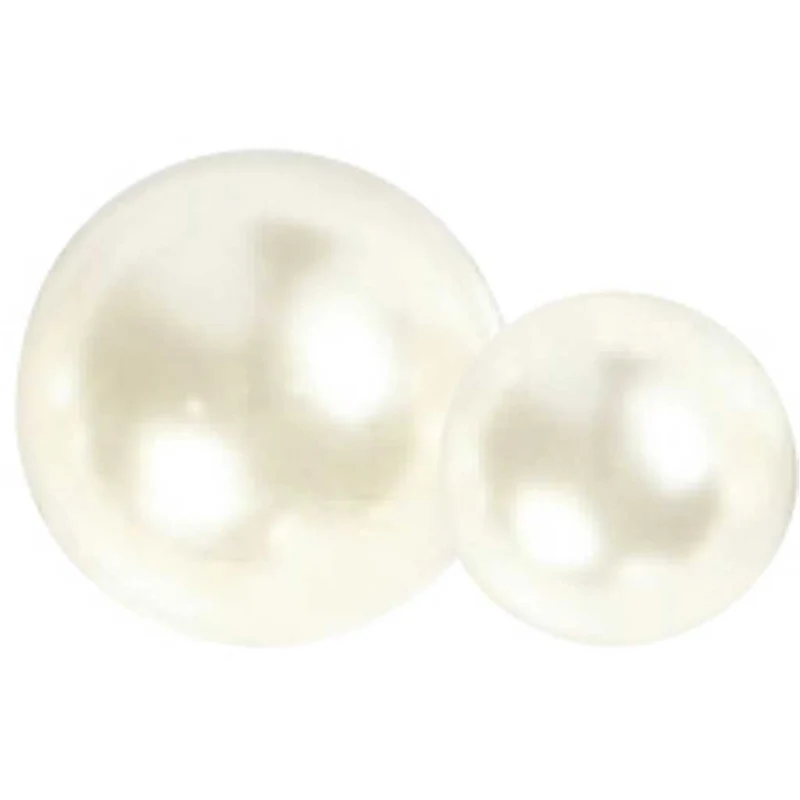 Halbperlen, Größe 2-8 mm, Weiß, 140 Stk/ 1 Pck [HOB-28316]