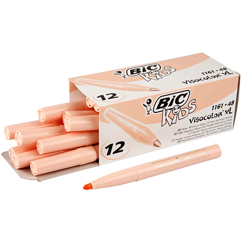 BIC Visa Color Filzstifte, Strichstärke 3 mm, Hellbeige, 12 Stk/ 1 Pck [HOB-37448]