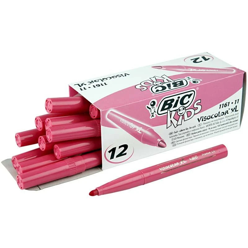 BIC Visa Color Filzstifte, Strichstärke 3 mm, Pink, 12 Stk/ 1 Pck [HOB-37411]