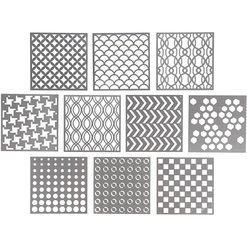 Schablone, Größe 15x15 cm, Dicke 0,31 mm, 10 Bl./ 1 Pck [HOB-27090]