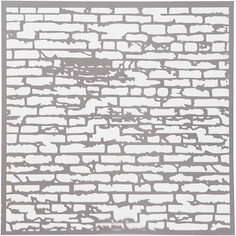 Schablone, Backsteinmauer, Größe 30,5x30,5 cm, Dicke 0,31 mm, 1 Bl. [HOB-27086]
