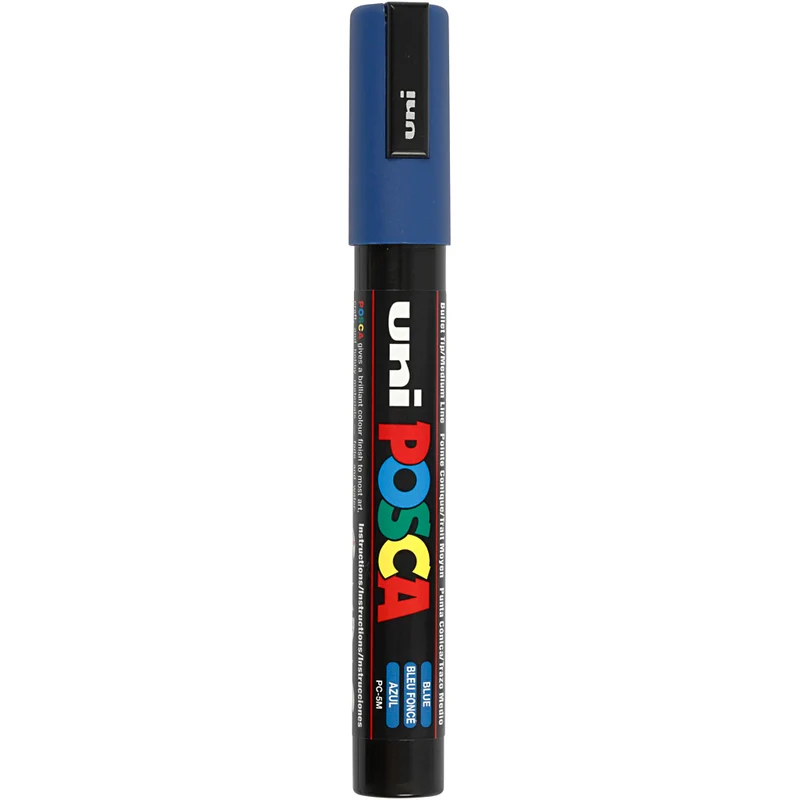 Posca Marker , Nr. PC-5M, Strichstärke 2,5 mm, Medium, Blau, 1 Stk [HOB-276041]