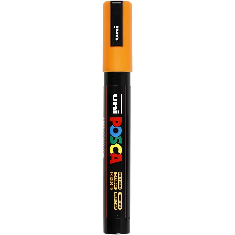 Posca Marker , Nr. PC-5M, Strichstärke 2,5 mm, Medium, Sonnengelb, 1 Stk [HOB-276024]