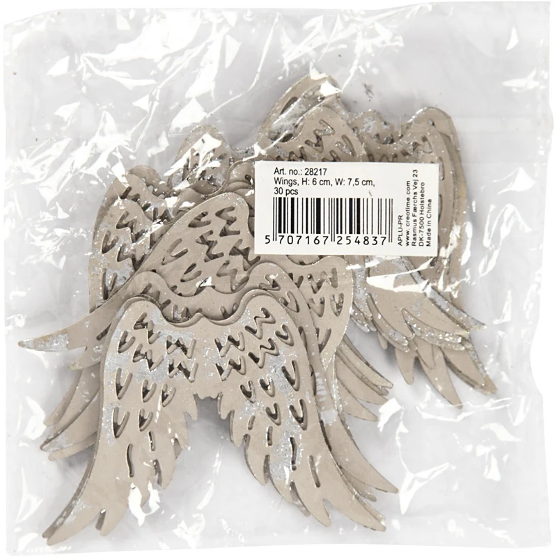 Flügel, H 6 cm, B 7,5 cm, 30 Stk/ 1 Pck [HOB-28217]