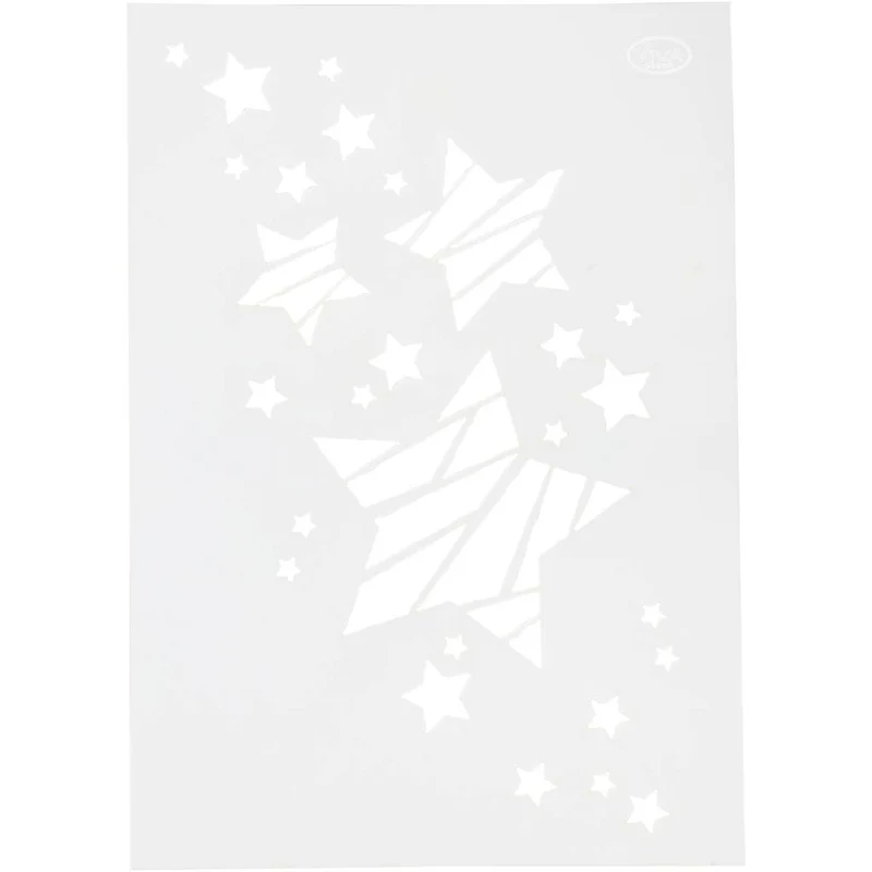 Schablone, Sterne, A4, Blatt 210x297 mm, 1 Stk [HOB-26979]