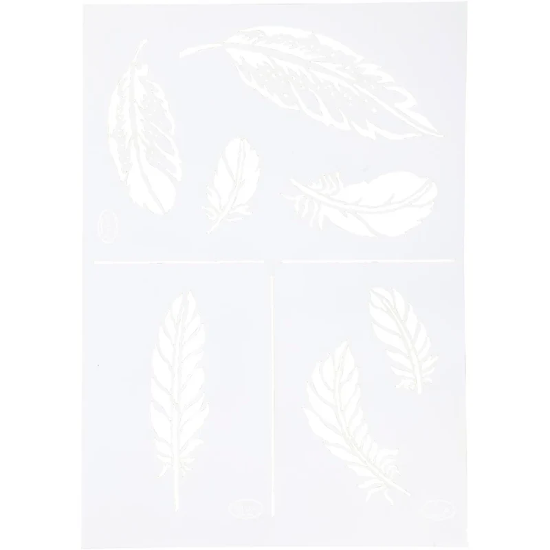 Schablone, Federn, A4, Blatt 210x297 mm, 1 Stk [HOB-26978]