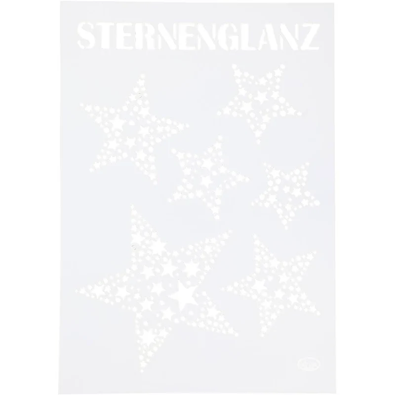 Schablone, Sterne, A4, Blatt 210x297 mm, 1 Stk [HOB-26976]