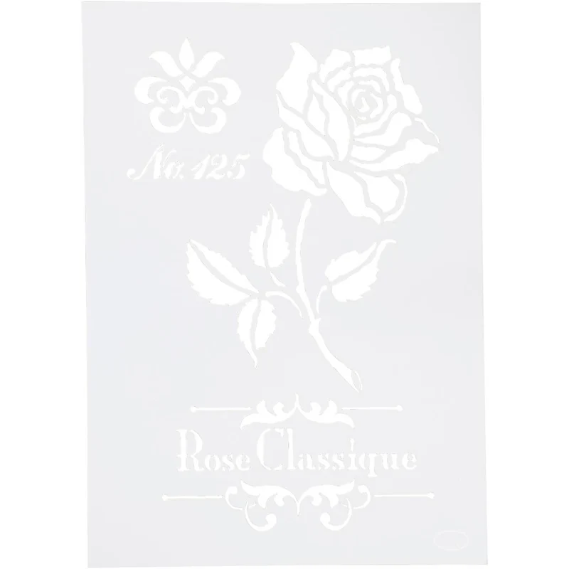 Schablone, Rose, A4, Blatt 210x297 mm, 1 Stk [HOB-26975]