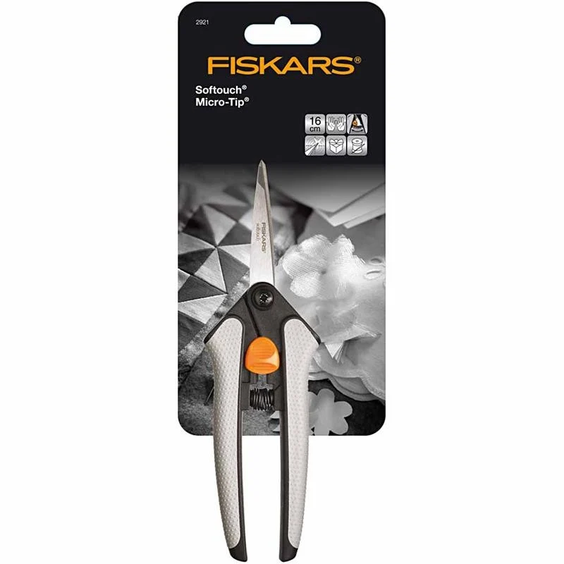 Fiskars Easy Action Softgrip Micro Tip, L 15 cm, micro spids, 1 Stk [HOB-2921]