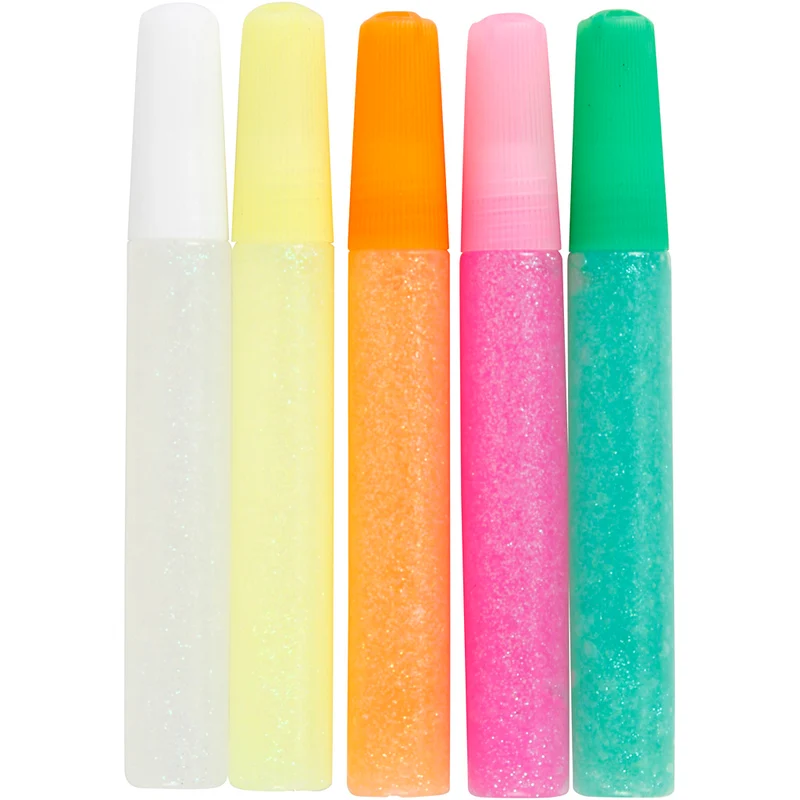 Glitzerkleber, Pastellfarben, 5x10 ml/ 1 Pck [HOB-31809]