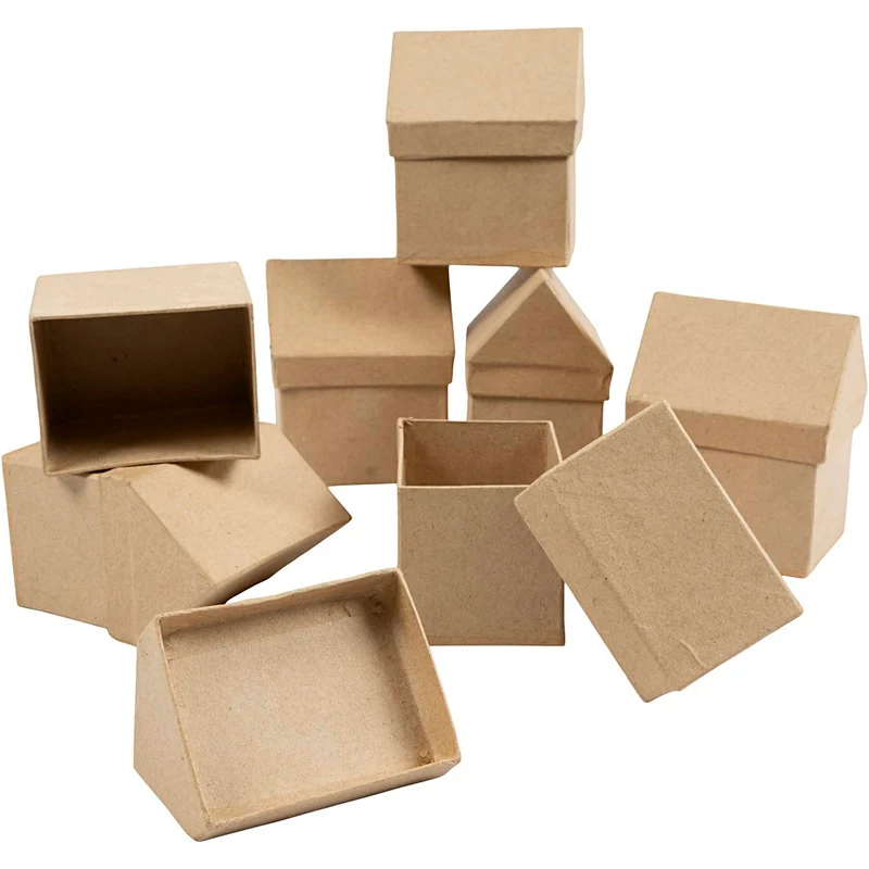 Schachteln in Hausform, H 10,5 cm, Größe 6x8,5 cm, 5x4 Stk/ 1 Pck [HOB-26468]