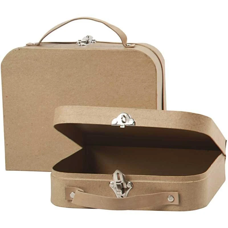 Koffer, handgearbeitet, Größe 25,5x20x8+22,5x18x6,5 cm, 2 Stk/ 1 Set [HOB-26429]