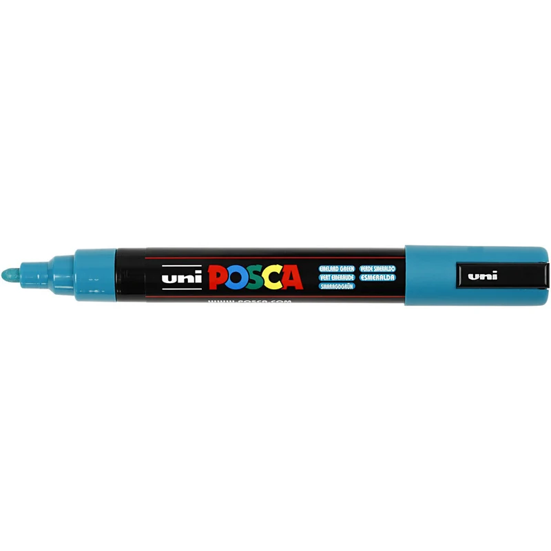 Posca Marker , Nr. PC-5M, Strichstärke 2,5 mm, Medium, Smaragdgrün, 1 Stk [HOB-276016]