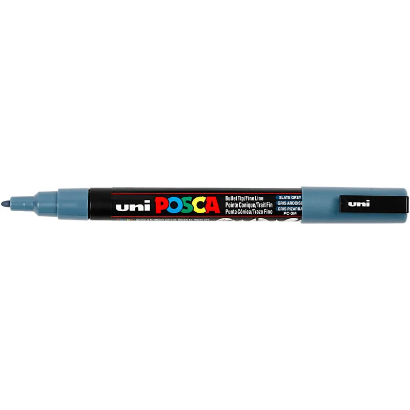 Posca Marker , Nr. PC-3M, Strichstärke 0,9-1,3 mm, fein, Schiefergrau, 1 Stk [HOB-274096]