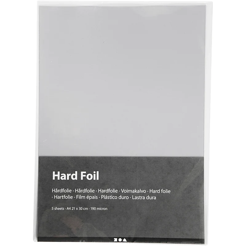Hartfolie, A4, Blatt 210x297 mm, Dicke 190 my, 5 Bl./ 1 Pck [HOB-282101]