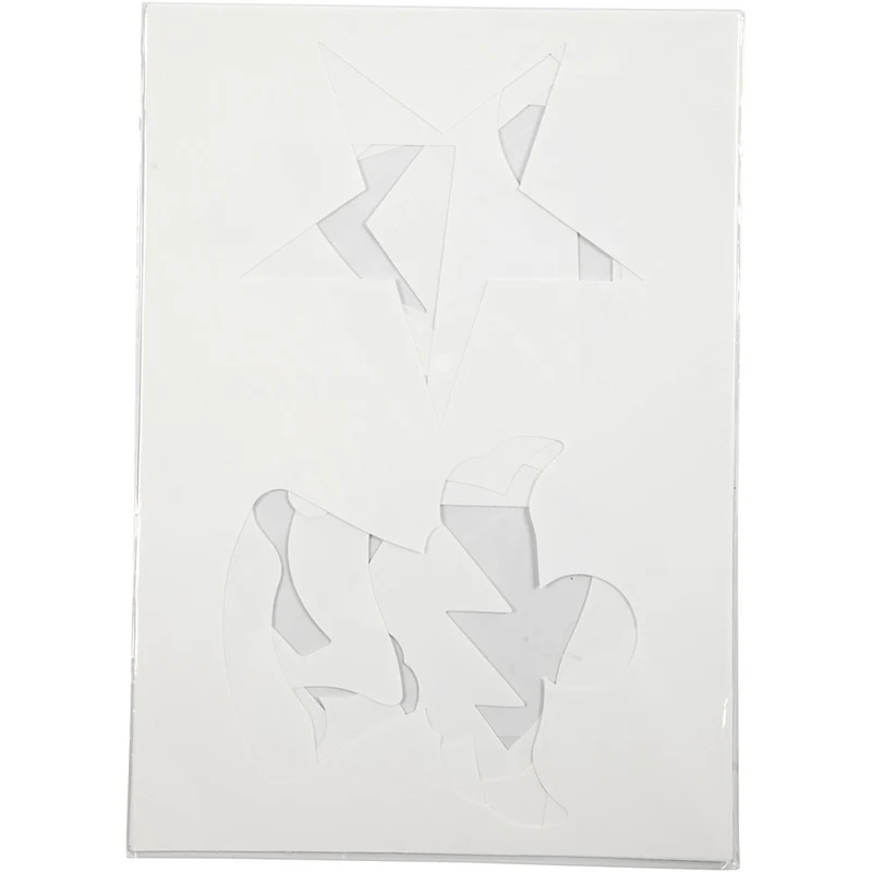 Schablonen mit Weihnachtsmotiven, Weiß, A4, 210x297 mm, 5 Bl. sort./ 1 Pck [HOB-28203]