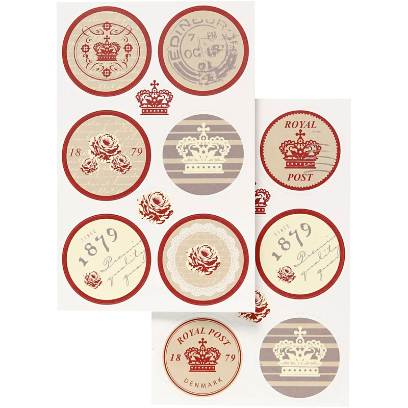 Stickers, Blatt 9x14 cm, 4 Bl. sort./ 1 Pck [HOB-27997]