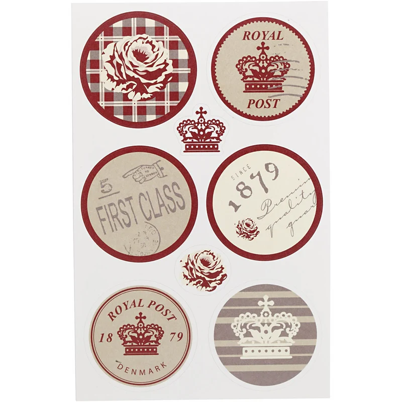 Stickers, Blatt 9x14 cm, 4 Bl. sort./ 1 Pck [HOB-27997]