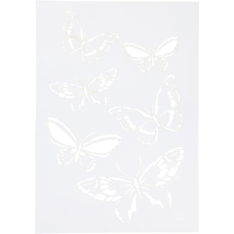 Schablone, Schmetterlinge, A4, Blatt 210x297 mm, 1 Stk [HOB-26973]